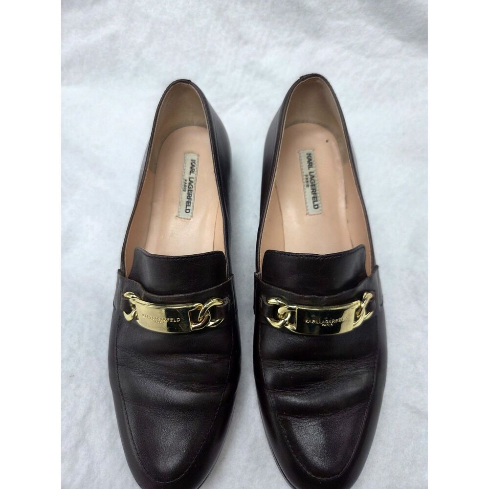 Karl Lagerfeld "Cabana" brown Leather Loafers
